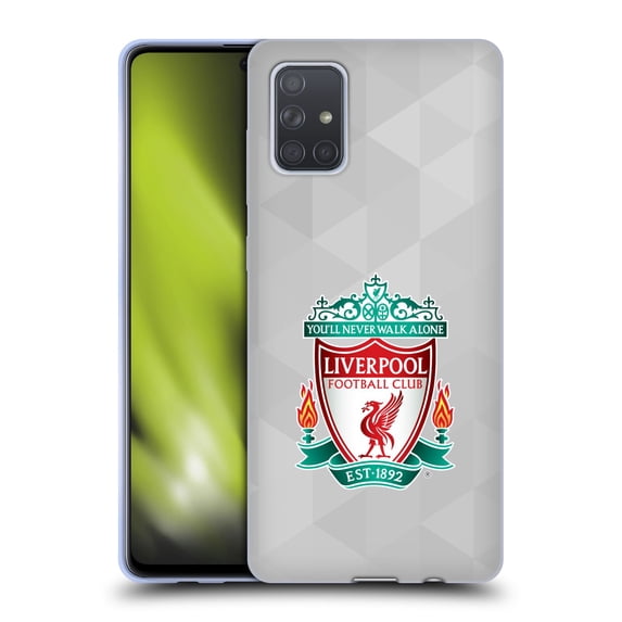 Head Case Designs Officially Licensed Liverpool Football Club Crest 1 White Geometric 1 Soft Gel Case Compatible with Samsung Galaxy A71 (2019)
