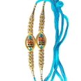 thumbnail image 2 of Rakhi Traditional for Brother Sister, Multi Color Beautiful & Fancy Designer Thread Raksha Bandhan Rakhi Gift for loving Brother/Sister, Kids, Friends & Father and Family. (Design 2- Beautiful Sky blu, 2 of 2
