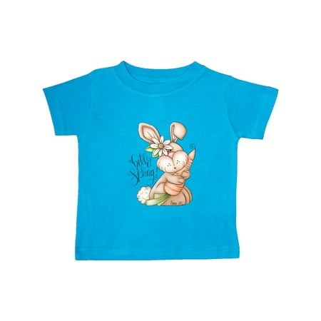 

Inktastic Hello Spring Bunny Rabbit Gift Baby Girl T-Shirt
