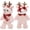 Deer -Pink, variant on 15.7" Teddy Bear Stuffed Animal Cute Stuffed Bear with Dress Plush Toy