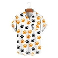 thumbnail image 2 of Awdenio Men's T-shirts Valentines Day Shirt Heart Print Button Down Collared Short Sleeve Hawaiian Shirt, 2 of 4