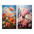 thumbnail image 2 of Designart "Meadow Poppy landscape" Meadow Wall Art Set Of 2 - Coral Landscapes Canvas Set For Living Room Decor, 2 of 7