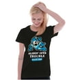 thumbnail image 3 of Mega Man Cartoon Slidin Into Trouble Women's T Shirt Ladies Tee Brisco Brands S, 3 of 5