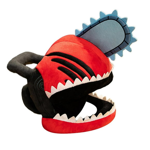 Man Chainsaw Hat Funny Plush Headwear Soft Plush Mask Halloween Party Costume Adult Cosplay Props Ft