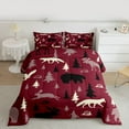 thumbnail image 2 of Homewish Woodland Animal Bear Bedding Comforter Set,Rustic Farmhouse Cabin Twin Comforter Sets,Red White Black Bedding Set For Boy Kids,Luxury Bedroom Decor Reversible,2-Piece, 2 of 8