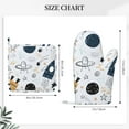 thumbnail image 4 of Kll Cartoon Planets Oven Gloves And Pot Holders Grill Gloves - Oven Gloves And Pot Holders, Non-Slip Cooking Gloves With Recycled Pads, 4 of 9