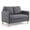 Dark Gray, variant on Ktaxon Loveseat Sofa with Side Bags 47" 2-Seat Small Couch with Wood Legs for Living Room Bed Room Light Gray