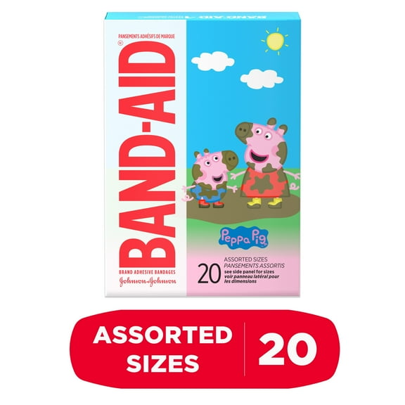 Band-Aid Bandages, Peppa Pig, Assorted Sizes 20 Count