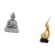 thumbnail image 5 of Estatua de mono, figura de Buda, escultura abstracta de fuego, adorno en miniatura, artesanía de resina de arenisca, adecuada para sala de estar, escr, 5 of 8