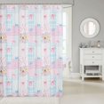 thumbnail image 2 of Manfei Pink Kawaii Flowers Shower Curtain 72Wx72L,Cute Coquette Bowtie Bathroom Curtain, 2 of 5
