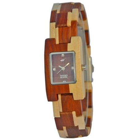 Wood Mark ZS-W052A Womens Glacier Maple wood Watch & Red Sandalwood Watch