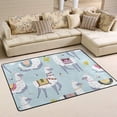 thumbnail image 2 of SKYSONIC Llama Cactus Pattern Area Rug Carpet for Living Room Bedroom 48"x63" Light Weight Polyester Fabric, 2 of 6