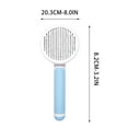 thumbnail image 2 of Blateno Pet Grooming Brush Cat Deshedding Brush, Self-Cleaning Slicker Cat Brushes for Long and Short Hairied Cats Dogs, Kittens Shedding Comb Pets Supplies Massage Tool for Hair Removal, 2 of 3