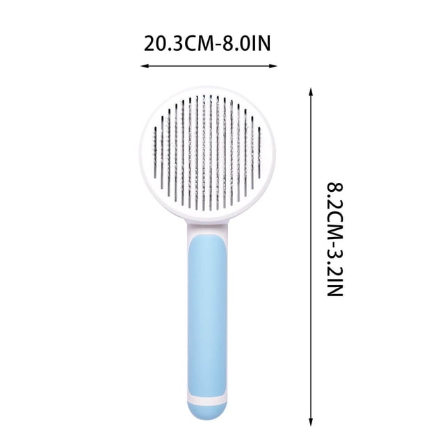 Brosse à Cheveux pour Chien, Peigne en Acier Inoxydable, Peigne à Aiguille, Peigne Rond, Brosse d'Épilation, Brosse Auto-Nettoyante, Brosse à Cheveux pour Chat