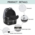 thumbnail image 4 of Black and White Checkered Pattern Backpack for School, Cute School Bag with Adjustable Shoulder Straps and Padded Back, 15.3"x11"x6.7", 4 of 5