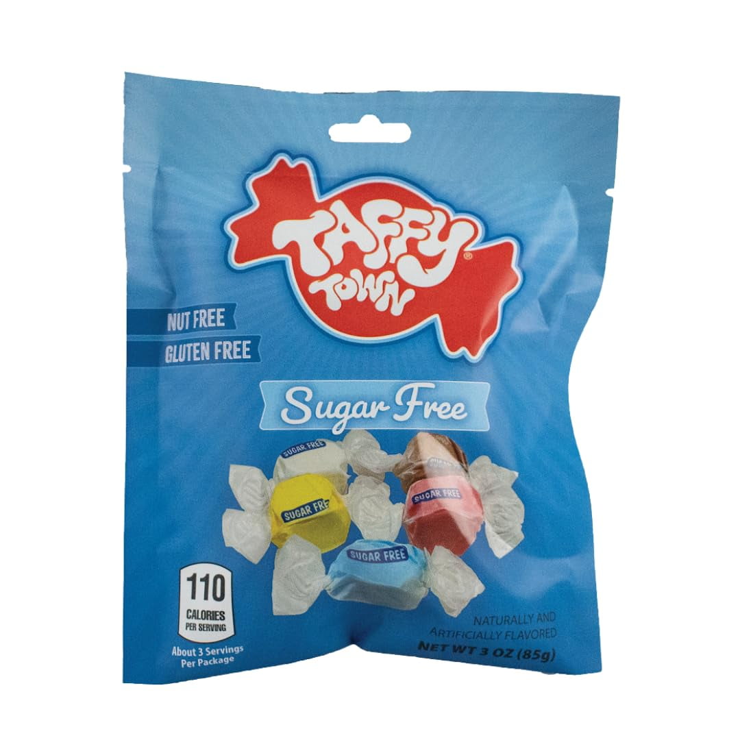 American Salt Water Taffy - Sugar Free Salt Water Taffy 3 x 85g - Gluten-Free - Nut Free