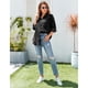 thumbnail image 5 of Blusa con botones de color puro, camisa de pana para mujer, blusa holgada de pana para mujer, blusa con bolsillo, valor excepcional, 5 of 6