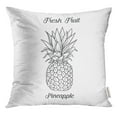 thumbnail image 1 of RYLABLUE Housse de Coussin Ananas Griffonné Noir à l'Ancienne pour Brochures et Marché Fruit Tropical, 1 of 1