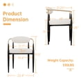 thumbnail image 2 of Boucle Dining Chair Set of 4, Mid-Century Luxury Upholstered Armchairs for Kitchen Restaurant Cafe-Fortmok, 2 of 9