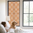 thumbnail image 2 of Orange White Geometric Window Privacy Film, Modern Abstract Art Static Cling UV Sun Blocking Heat Control Window Tint Day and Night, Non-Adhesive Reusable One Way Windows Privacy Cover 29.5''x78.7'', 2 of 7