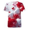 thumbnail image 5 of Tnhcen Women's Valentine's Day Tie Dye Graphic T-Shirt, Oversized Casual Crew Neck Tee Stretchy Comfort Fit, Fashion Statement Tee Plus Size S-3XL, 5 of 5
