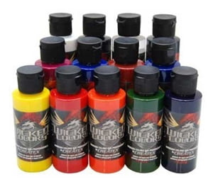 12 Createx Wicked Colors Detail Airbrush Paint Kit - Hobby, Craft, Art Painting