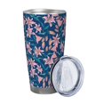 thumbnail image 2 of Bingfone Lilies Flowers for 20 Oz Stainless Steel Travel Mug Double Wall Water Coffee Cup for Home,Office, Outdoor Works Great for Ice Drinks and Hot Beverage-Straw Three-piece Set, 2 of 8