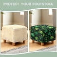 thumbnail image 6 of SCRAWLGOD St. Patrick's Day Shine Shamrock Print Green Black Stretch Ottoman Cover Square Ottoman Slipcovers for Foot Stool & Folding Storage Furniture with Nonslip Elastic Bottom for Living Room, 6 of 7