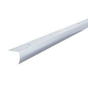 M-D Building Products 66035 1-1/8 In. X 1-1/8 In. X 36 In. Polished Aluminum Stair Edging w/ Screw Nails