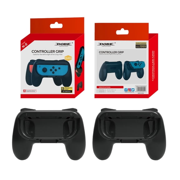 2-Pack Ergonomic Grip Handles for Nintendo Switch OLED Joy-Cons - Comfortable Non-Slip Handheld Accessories