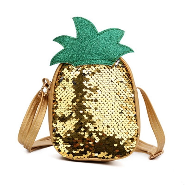 Bolso de hombro de fruta para mujer, bolso de mano, cartera, bolso de mano, bolso de lentejuelas de fresa y piña Ormromra 2031348-1