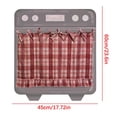 thumbnail image 2 of Handmade Farmhouse Ruffled Oven Skirt, with Decorative Satin Ribbon Tabs, Vintage Style Kitchen Appliance Cover, Rustic Cabinet Decor for Country Style Kitchen Collection/Home Decoration, 24*18in, C, 2 of 7