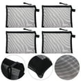 thumbnail image 5 of IBASETOY 10Pcs Black Nylon Mesh Makeup Bags Travel Cosmetics Pouch Pencil Zipper Organizer, 5 of 9