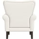 thumbnail image 3 of Upholstered Rolled Arm Wingback Living Room & Bedroom | Decorative Home Furniture Accent Chair Cream Solid Woven Freight Free My Lux Decor Round, 3 of 5