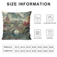 thumbnail image 5 of PRATYUS Charcoal Coral Pagoda Pillow Covers Chinoiserie Throw Pillow Cover Charcoal Coral Asian Pillow Case Cushion Cover Home Decor for Couch Bedroom Living Room White, 5 of 5