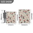 thumbnail image 4 of 60x80 inch Crystal Fleece & Arctic Fleece Blanket Soft Bed Throws for Home or Camping Red Small Floral Pattern, 4 of 7
