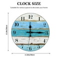 thumbnail image 2 of 12”MDF Wall Clock - Navy Blue Horizontal Bar, 2 of 4