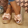 thumbnail image 2 of CHGBMOK Womens Sandals Summer New Solid Color Retro Thick Bottom Open Toe Beach Slippers,Sizes 36-43, 2 of 6