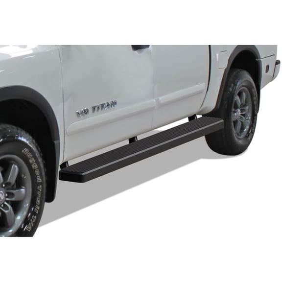 2004-2021 Nissan Titan Crew Cab 2016-2021 Nissan Titan XD Crew Cab|5.6' Bed 6061 Aircraft Aluminum Black Finish 6 Inch Wheel To Wheel Side Step Running Board