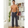 thumbnail image 2 of U2SKIIN 2 Pack Mens Plush Warm Pajama Pants, Fluffy Soft Fleece Sleep Pant with Pockets Lounge Pj Bottoms for Men (Navy+Dark Grey, S), 2 of 5