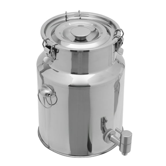 Beverage Drink Dispenser, 10L Stainless Steel Milk Can Water Beverage Drink Dispenser for Milk Wine Oil Storage Transport