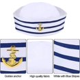 thumbnail image 4 of Sombreros de marinero Sailing azules y blancos 6 Piezas para niños estilo clásico, 4 of 5