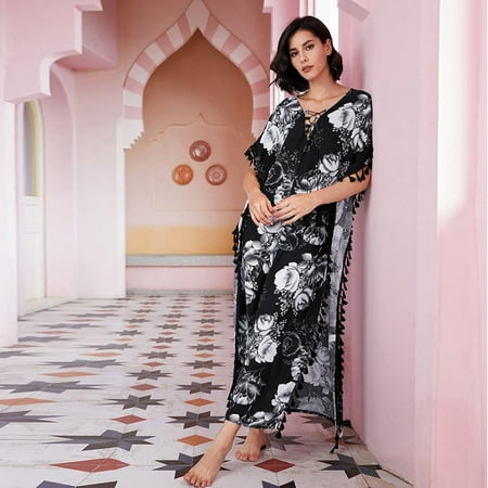 

Velocity Women s Large Size Nightdress Casual Print Dress