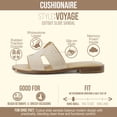 thumbnail image 2 of Cushionaire Voyage Cutout Strap Slides for Women - Slip On Summer Flats, Comfortable and Trendy Vacation Style Sandals for Women, 2 of 22