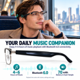 thumbnail image 5 of GenXenon Bluetooth AI Glasses,No-Subscription AI Translation,Free App,Photochromic Daily Wear,Open Bluetooth Audio,Silvery Half Frame Unisex,Suitable for Meetings and Offices, 5 of 11