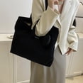 thumbnail image 1 of Bolso de mano de pana para mujer, bolso de hombro Retro de gran capacidad, bolso informal, 1 of 8