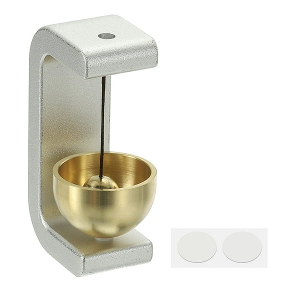 1 Set Shopkeepers Bell, Metal Door Chime Hanging Door Bell Self-adhesive Hanging Jingle Bells for Door Opening Business When Entering Refrigerator Car, C-Shape, Silver