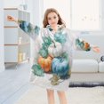 thumbnail image 5 of Wearable Blanket with Sleeves and Pocket Oversized Hooded Sweatshirt 3-14 YR Watercolor Pumpkins and Leaves S, 5 of 7