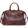 thumbnail image 2 of Bolso de hombro Iswee Satchel de piel vintage para mujer, color café, 2 of 9