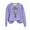#295-Purple, variant on Craaazy Christmas Womens Shirts Casual Xmas Santa Printing Blouse Round Neck Long Sleeved Christmas Fashion Womens Tops Gifts for Women